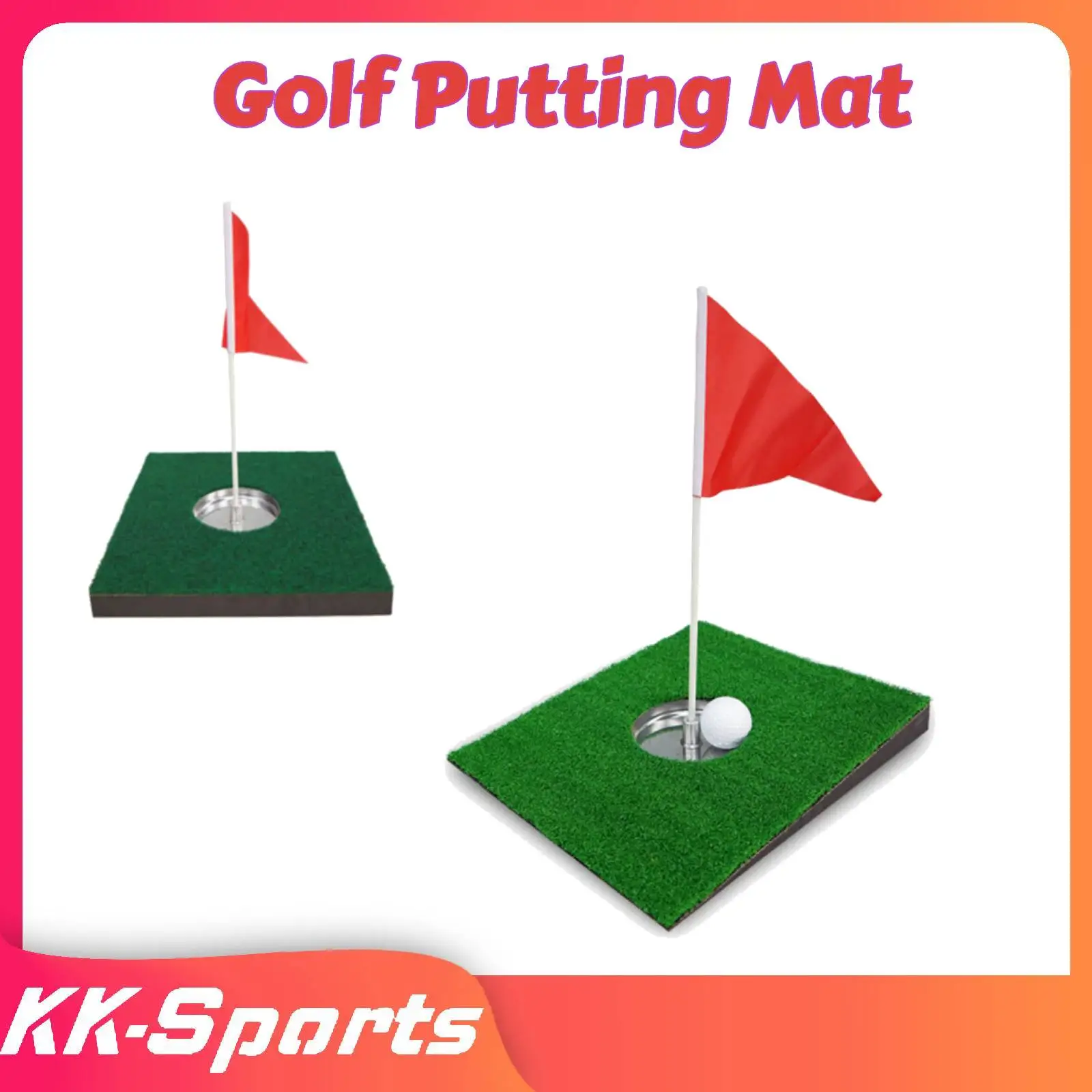 Indoor Golf Hitting Mat Golf Putting Green Practice Mat for Beginners Golf Game Help for Home Outdoor Backyard Golf Practice