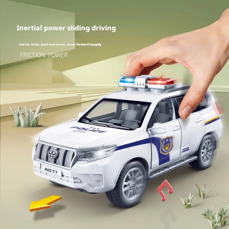 Modelle im Maßstab 1:32, Spielzeug, Polizeiautos, Legierung, Tür geöffnet, Miniaturfahrzeuge, zurückziehbares Auto, Spielzeug, Geschenke zum Kindertag