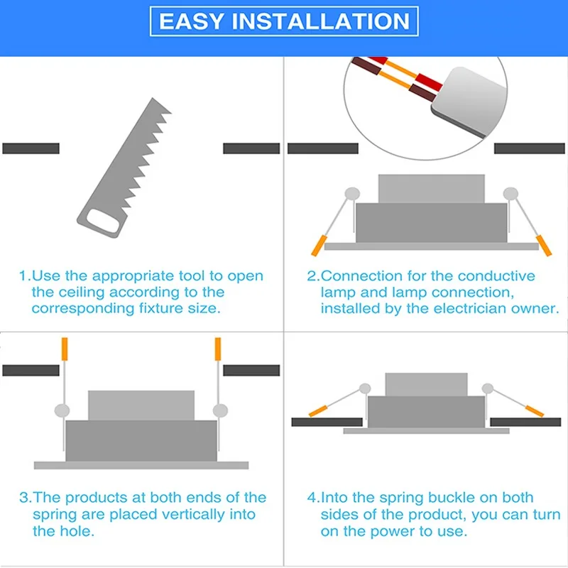 LED Downlight 220V 3W 5W 7W Recessed Round Ceiling Dowm Light Modern Home Lighting LED Recessed Round Panel Light for Bedroom