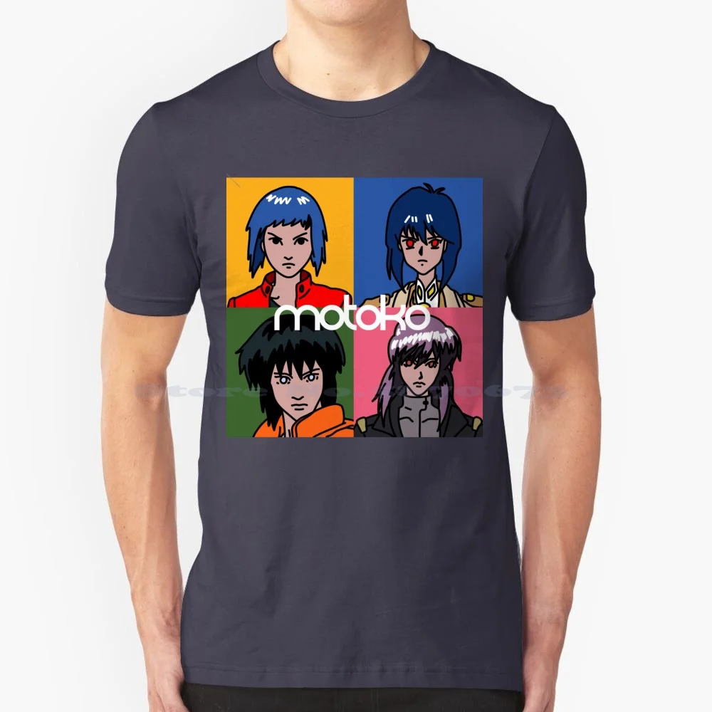 Ghost In The Shell [ Motoko Version ] T Shirt 100% Cotton Tee Blur Ghost In The Shell Major Motoko Kusanagi Batou Aramaki