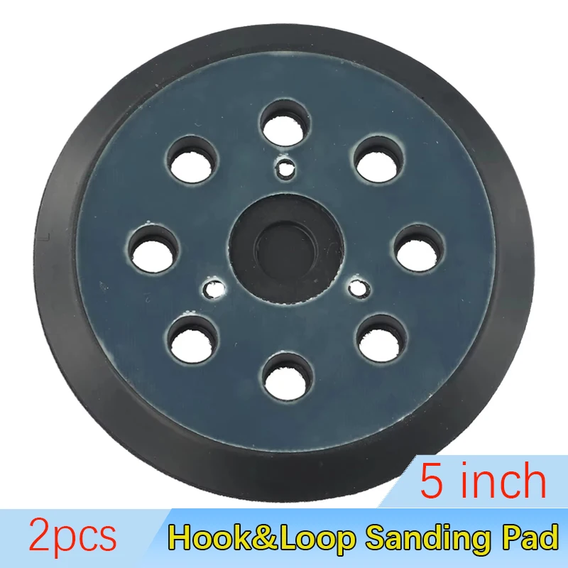 

2Pcs 125mm 5 Inch Sander Pad 8-Holes 3 Nails Sanding Disc Pad Loop Sanding Backing Pads for Electric Orbital Sander Polishing