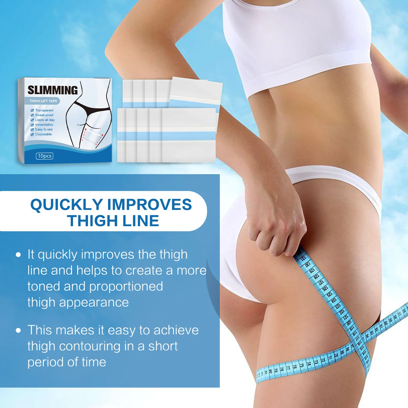 

невидимые наклейки на тонкие ноги, 10 шт./кор., быстро лифтинг, линия бедра, морщины, флабби, провисающая лента для подтяжки кожи, мгновенно укрепляющая кожа