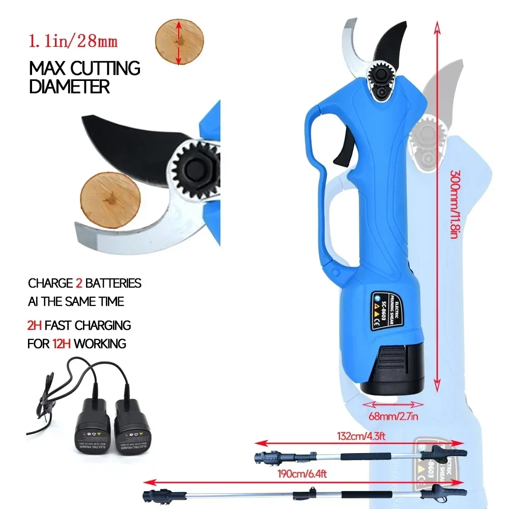 

l 16.8V Cordless Pruner Lithium-ion Pruning Shear Efficient Electric Scissors Bonsai Electric Tree Branches garden tools SC-86