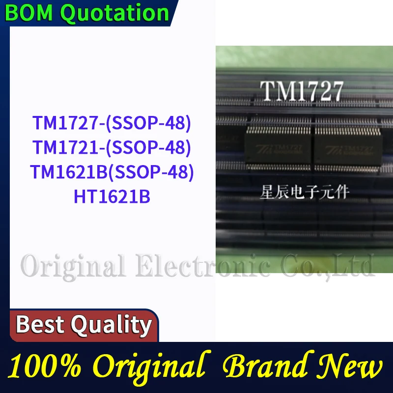 10pcs/lot TM1727-(SSOP-48) TM1721-(SSOP-48) TM1621B(SSOP-48) HT1621B plastic casing Original  In stock High quality