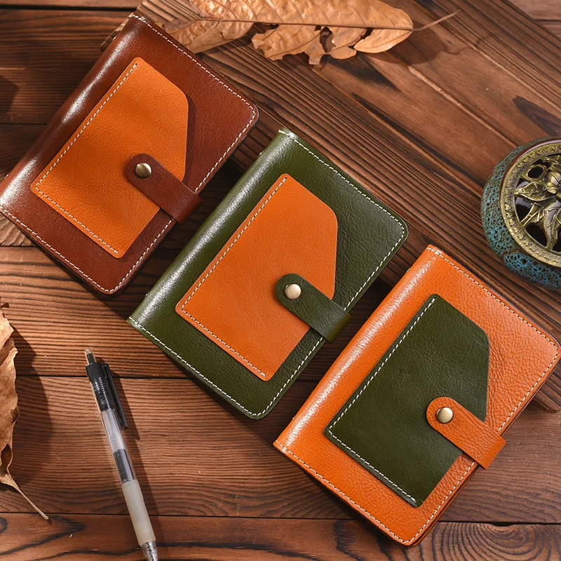 New creative notebook A7 leather portable notebook for storing business and office notebooks