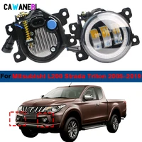 2 X luz antiniebla LED delantera para coche Ojo de Ángel DRL 30W H11 lámpara de circulación diurna antiniebla 6000LM para Mitsubishi L200 Strada Triton 2005-2019
