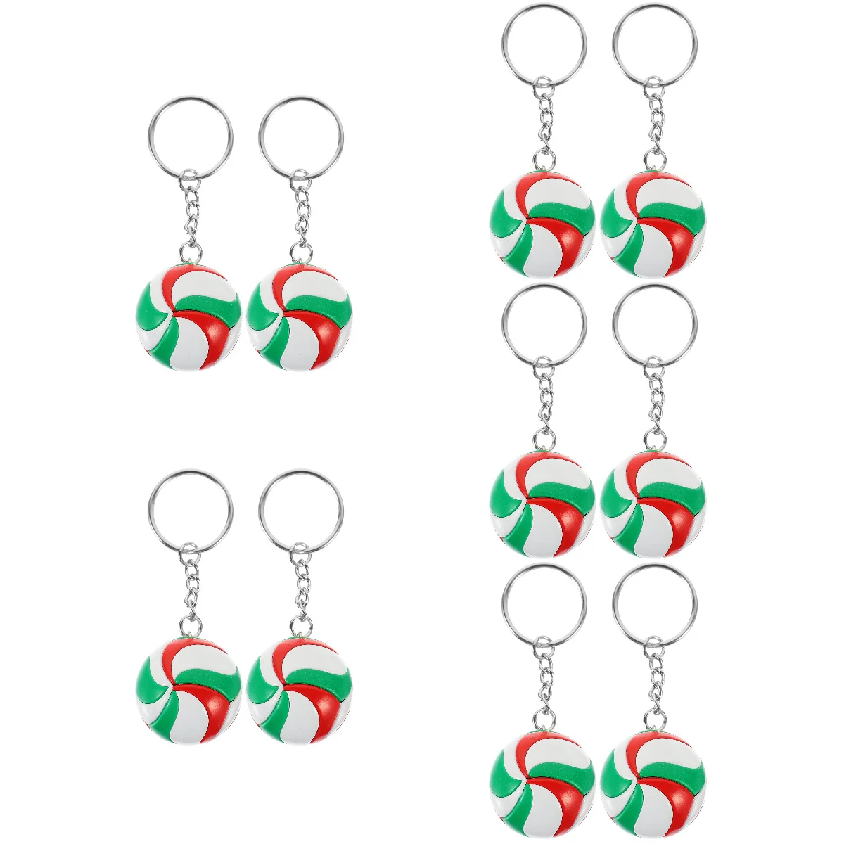 5 Count Volleyball Model Toy Key Chain Compact Keychain Bag Accessory Children Alloy Hanging Pendant Adorable Student Keyring