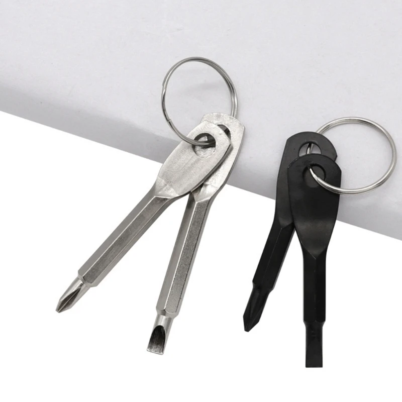 

Key Rings Outdoor Multifunction Key Chain Screwdriver Pocket Mini Tool Screwdriver Set with Keychain Dropshipping