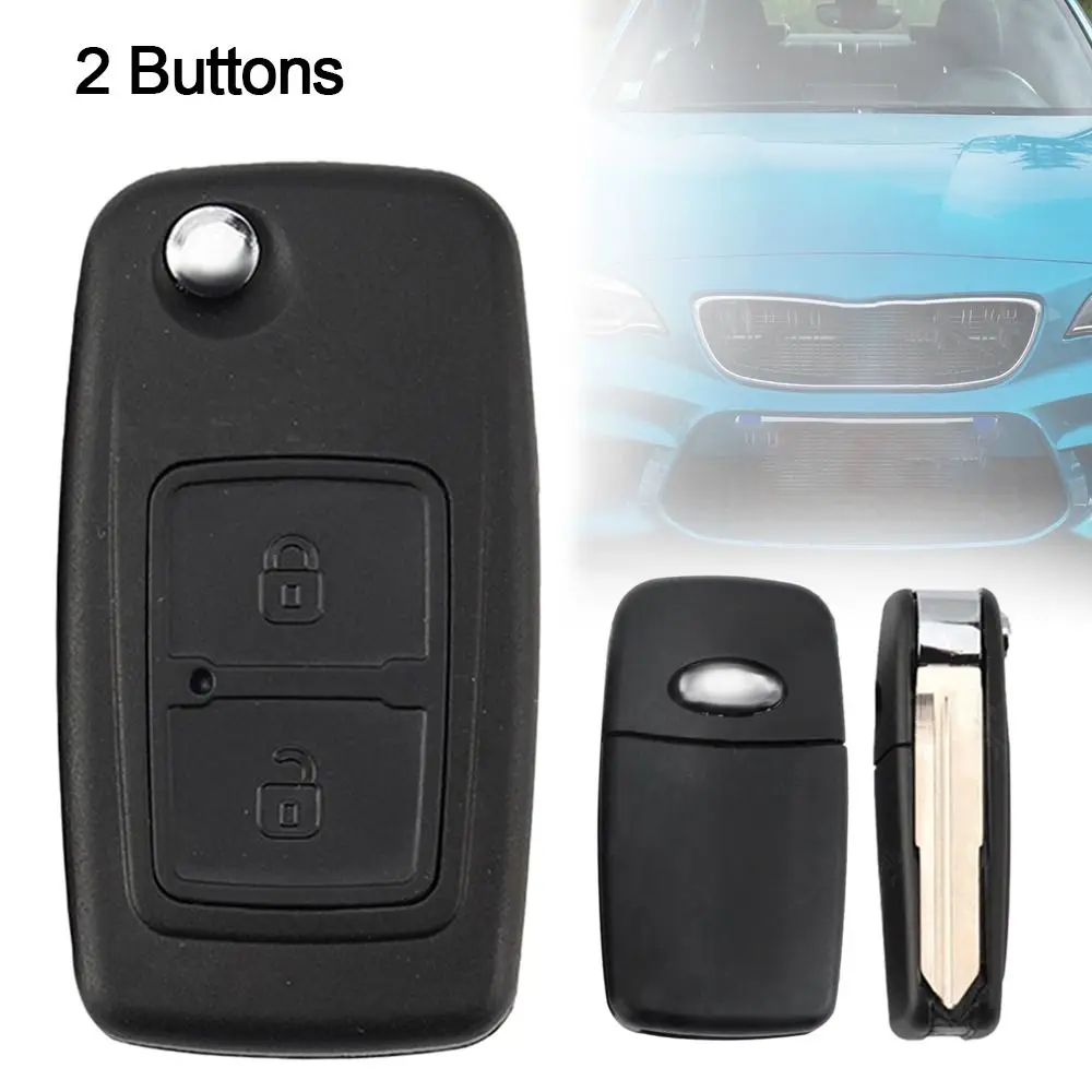 Funda remota de 2 botones para mando a distancia, carcasa de llave de coche sin cortar para Chery Tiggo A1, E5, A5, Fulwin, Cowin, Pascua