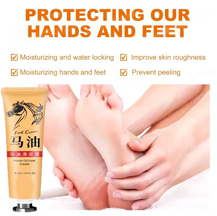 Horse Oil Anti Crack Foot Cream Anti-Drying Heel Cracked Moisturizing Repair Hand Lotion Anti-Aging Nourishing Smooth Skin Care