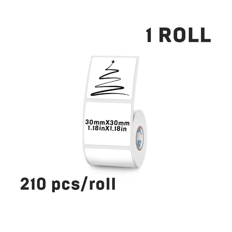 30x30 مللي متر تسمية الطباعة ملصق ذاتية اللصق الحراري مقاوم للماء الرقم الرقمي كعكة ختم ملصق ورقة للطابعة KAYSION