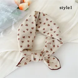 Headband Neckerchief Lovely Pattern Shawl Elegant Neck Scarf Hair Band Flower Leaf Pattern Hair Scarf Fashion Handmade Headscarf