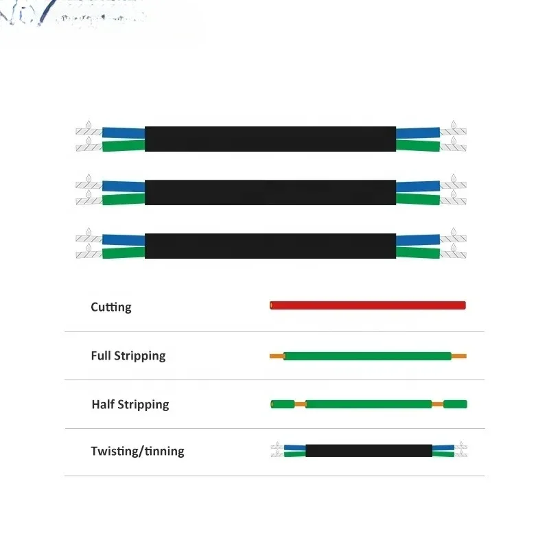 EW-8015-1 Automatic Flat Cable  Wire Cutting Stripping and Tinning Machine Wire soldering Machine