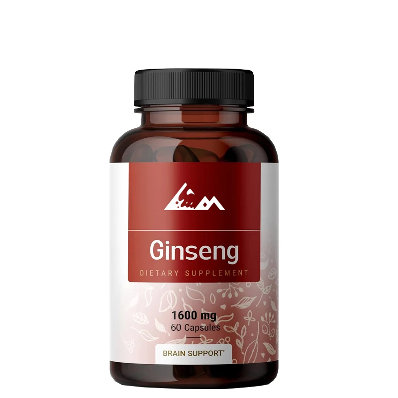 Ginseng Capsules - Used for Immune Support and Energy Supplements - Korean Red Ginseng Extract - Non GMO -1600mg