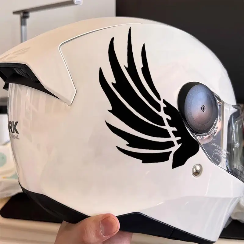 Scooter Modification DIY Waterproof Stickers, 2 Pairs Reflective Wings Vinyl Decals for Motorcycle Helmet Fuel Tank.