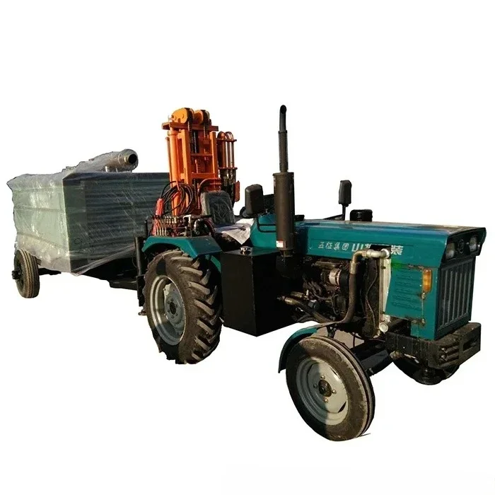 Pneumatic Tractor Mounted Drilling Machine Water Drilling Rig For Air Compressor