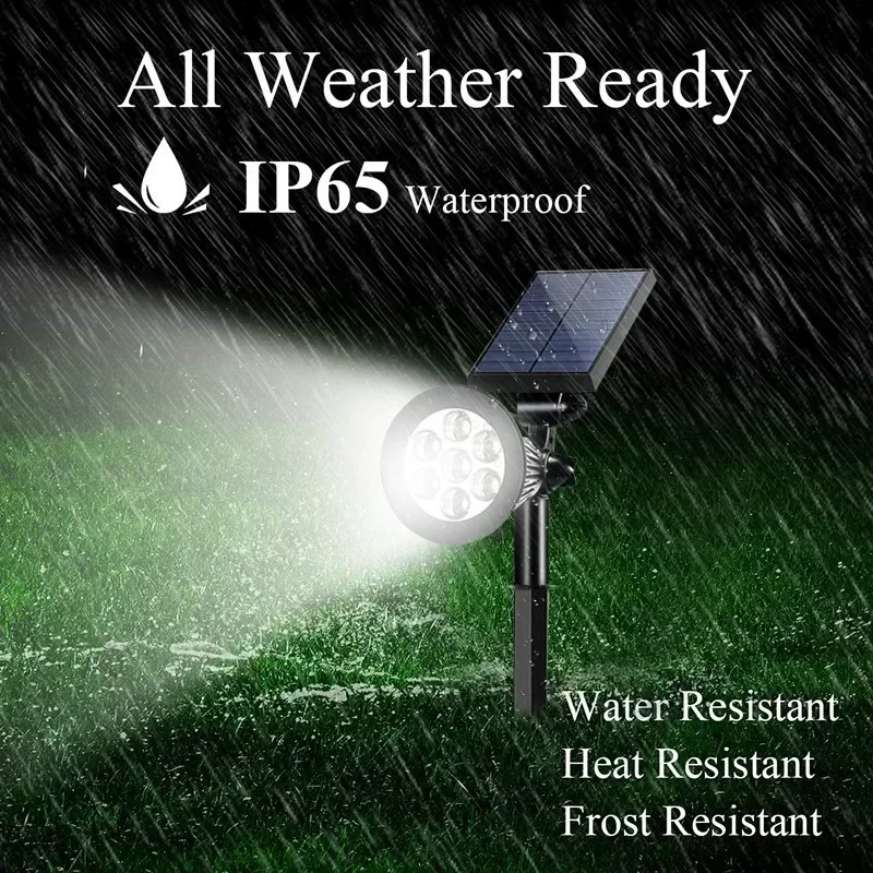 RGB Outdoor Solar Lights LED Changing Lawn Ground Lamp IP65 Waterproof Outdoor Lights Landscape Spotlights Garden Decoration