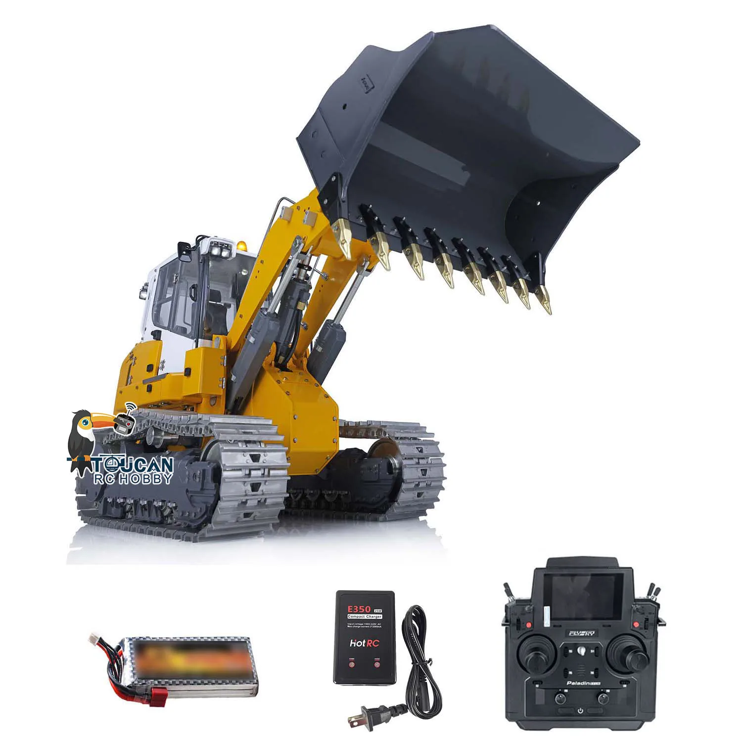 LESU RTR 트랙형 RC 로더 1/14 무선 조종 유압 트럭 (636 카 팔라딘 Pl18EV 라이트 RTR 무버 모델용) 소년용 Thzh1320