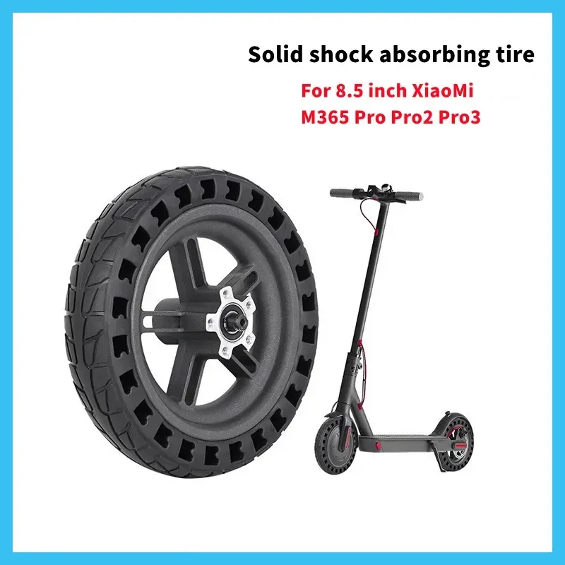 8.5 Inch For XiaoMi M365 Pro Pro2 Pro3 Solid Shock Absorption Honeycomb Electric Scooter Black Tire Hub Scooters Accessories