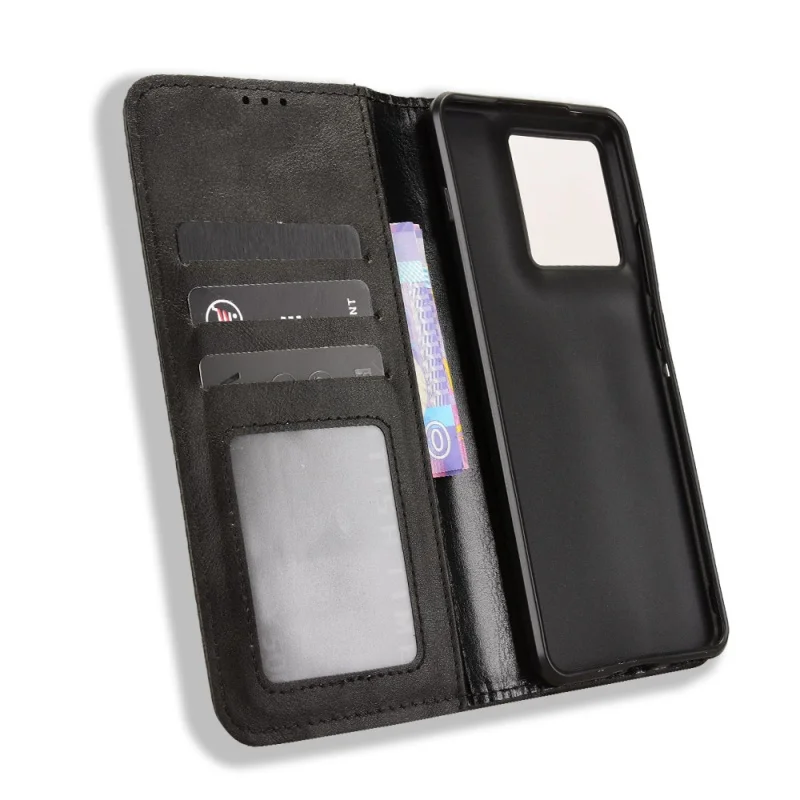 حافظة محفظة جلدية عتيقة مع إطار صور لهاتف Moto Edge 70 5G/Moto X70 Air 2025 حماية غطاء الهاتف #3