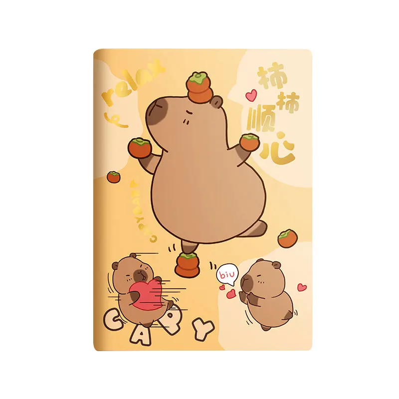 A7 Pocket Book On-the-go Portable High Value Mini Small Book Capybara Hardcover Handbook Student Notepad Mini Notebook