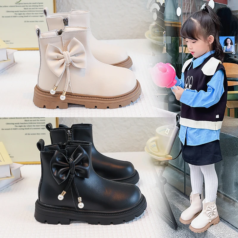 princess-style-leather-boots-for-girls-2025-new-winter-kid-plush-lining-ankle-boots-non-slip-elegant-kids-school-party-shoes