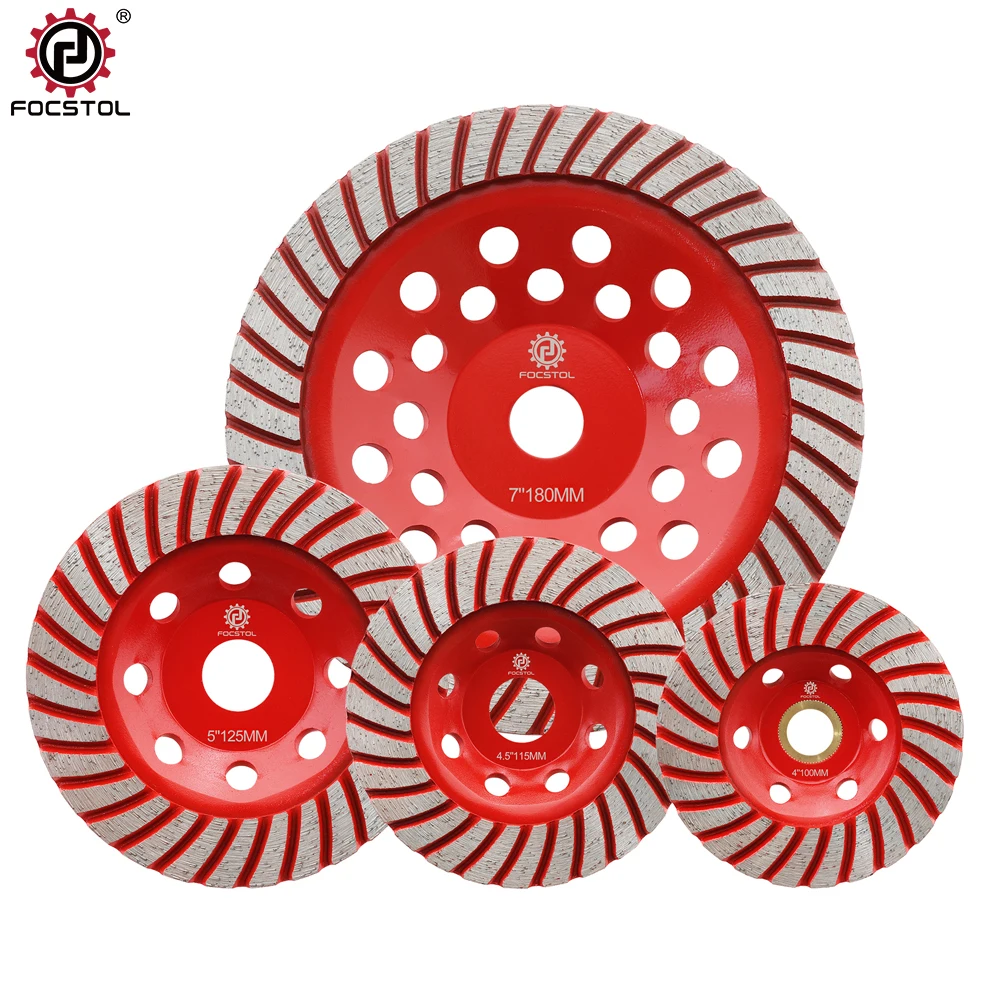 FOCSTOL Diamond Grinding Wheel 1pc Sanding Disc Dia 100/115/125/180mm for Concrete Granite Marble Masonry Grinding Disc