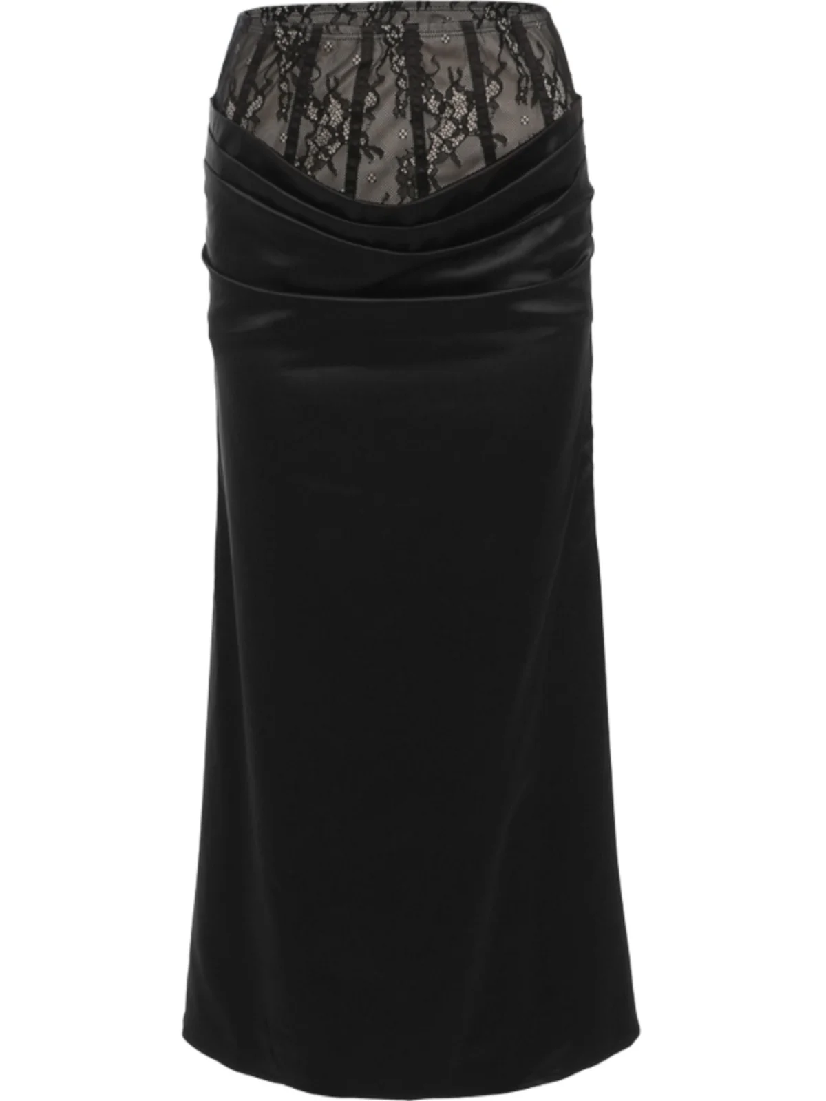 Street Sle Low Waist Slim Fit Fi Tail Skirt Sexy Slimming Midi Dr for Quirky Girls Retro Splice Polyester Blend