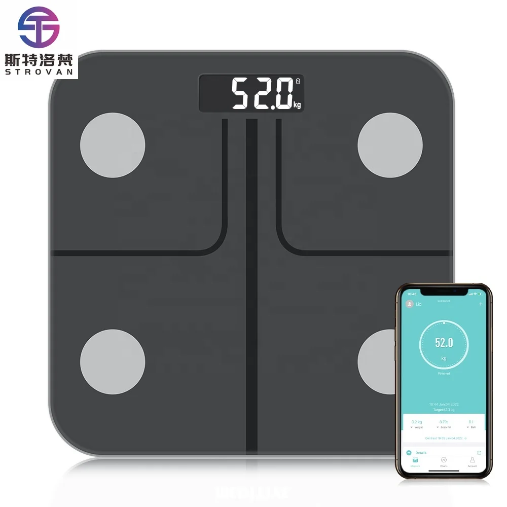Digital Bmi Body Fat Weight Normal Bathroom Scales Floor Scales for Body Analyzer Connect Blue Tooth Weight Scale