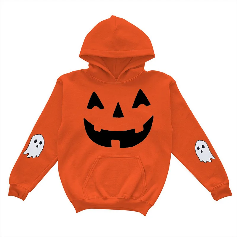 هودي أطفال كاجوال من الصوف للهالوين بتصميم مطبوع للخريف والشتاء، سترة بأكمام طويلة بنمط كرتوني لطيف من البوليستر #5