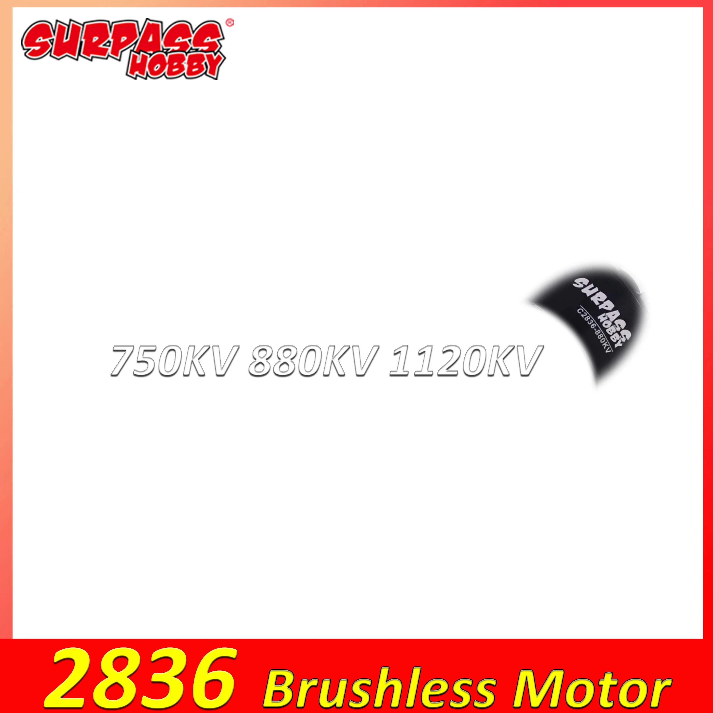 SURPASS HOBBY 2836 750KV 880KV 1120KV Brushless Motor Outrunner for RC Airplane Fixed-wing Quadcopter Drone FPV Model Toy Parts