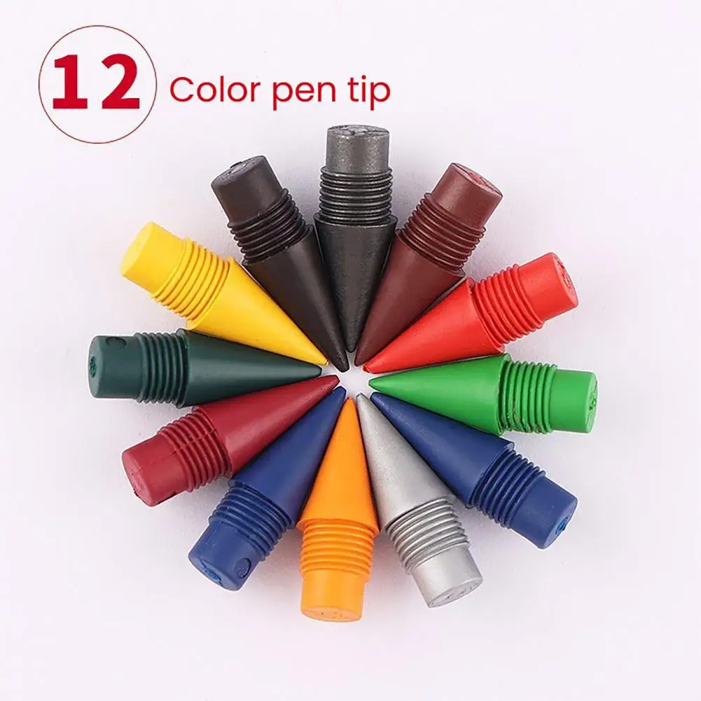 오래 지속되는 연필 지울 수 있는 연필 세트, 예술 스케치 쓰기를 위한 교체 가능한 펜촉 포함 영원한 휴대용 연필 키트