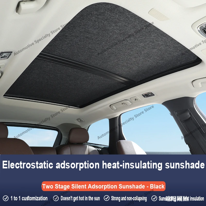 Für Volkswagen Touran 2011 ~ 2015 Auto Panorama Schiebedach Isolierung Dach Visier Elektrostatische Adsorption Wildleder Stoff Sonnenschutz