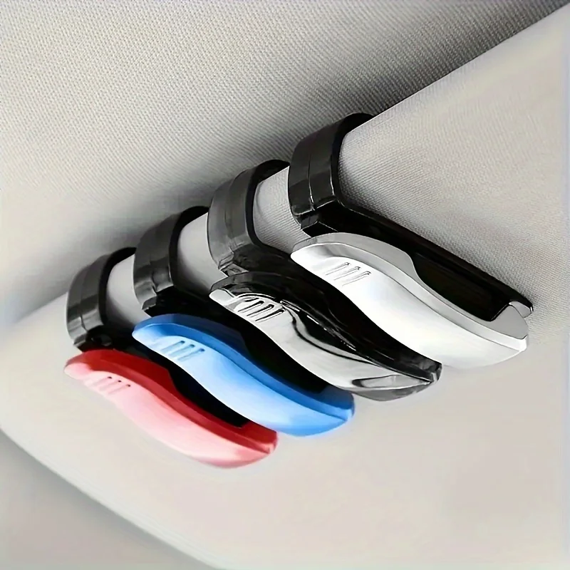4 Stück Auto-Sonnenblenden-Clips, ABS-Brillen- und Kartenhalter, Multifunktionaler Aufbewahrungsclip für Auto und Zuhause – Detail 1