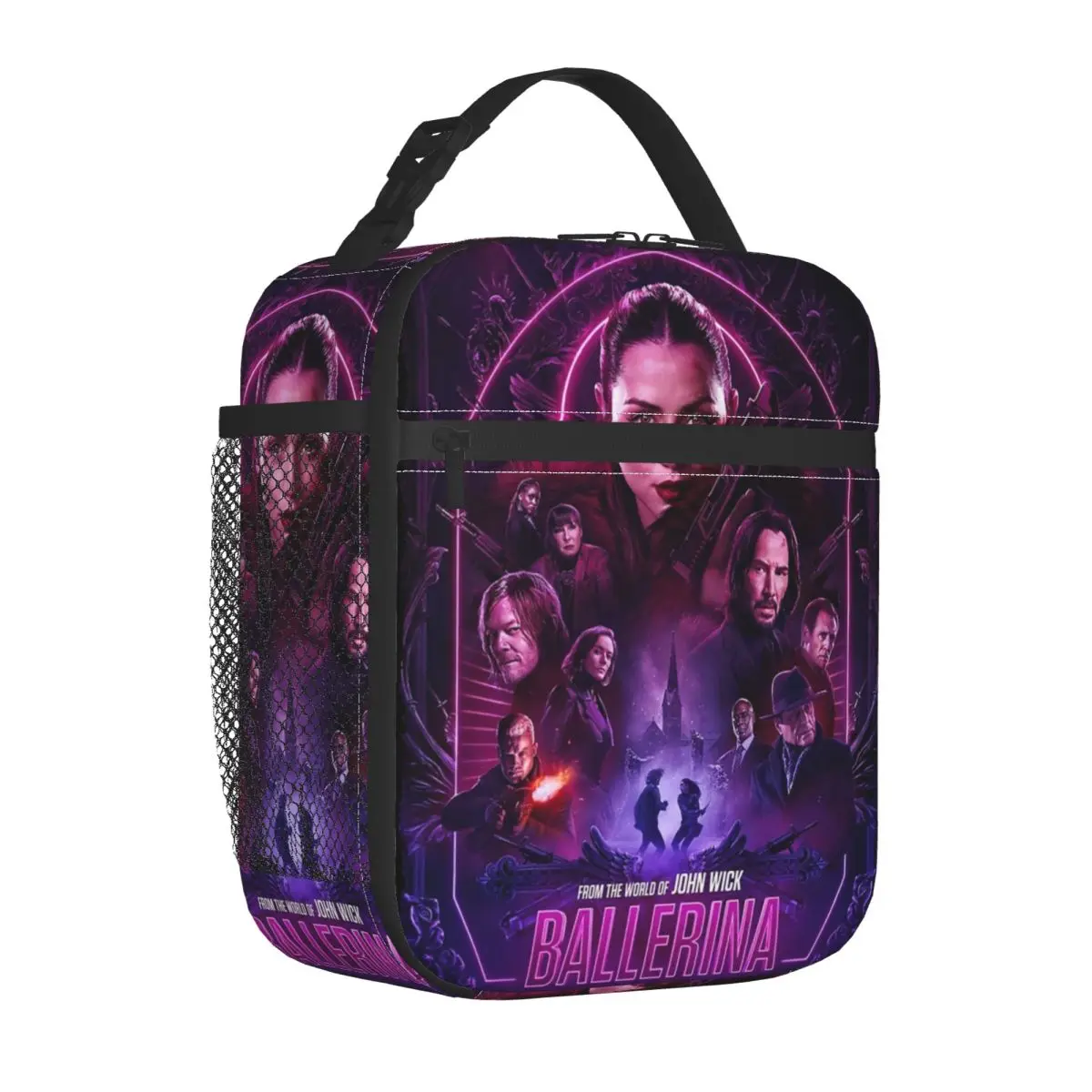 

From The World Of John Wick Ballerina 2025 Movie Insulated Lunch Bag Food Container Bags Reusable Thermal Cooler Lunch Boxes
