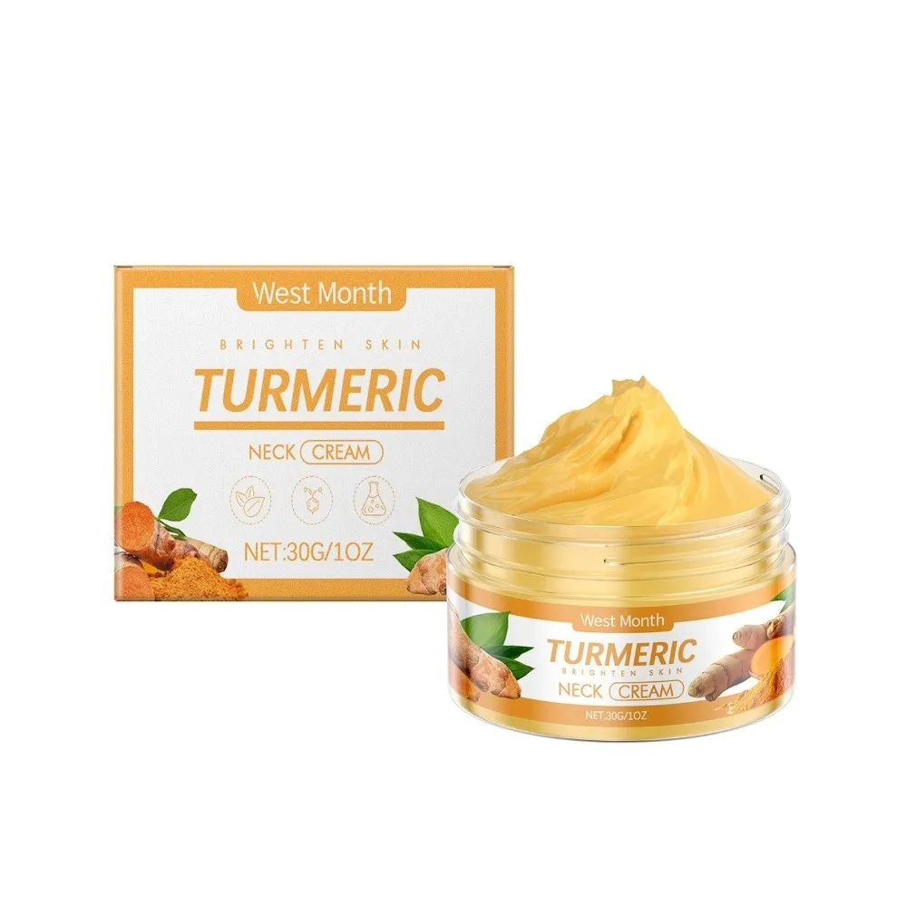 Brighten Skin 30g Turmeric Neck Cream Wrinkle Anti Smoothing Neck Firming Cream Anti-Aging Turmeric Neck Lotion Beauty Skin Care