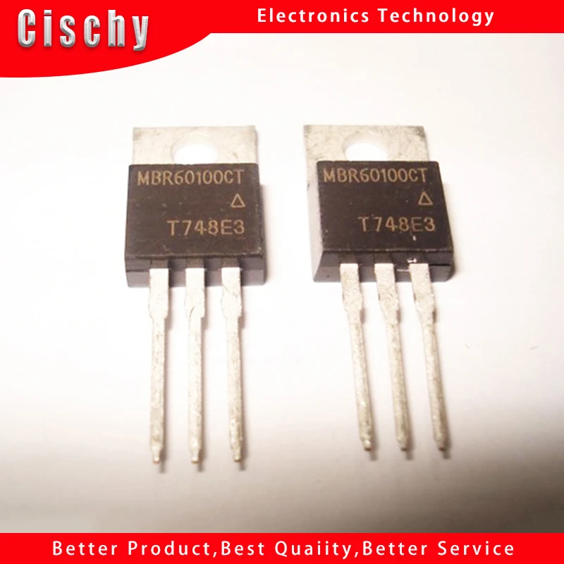 5pcs MBR60100CT TO220 MBR60100 TO-220 60100CT Schottky diode 60A 100V