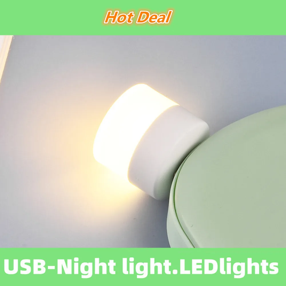 USB Plug Mini Night Light Small Book Lamps LED Eye Protection Reading Light Computer Notebook Adapter Power Supply