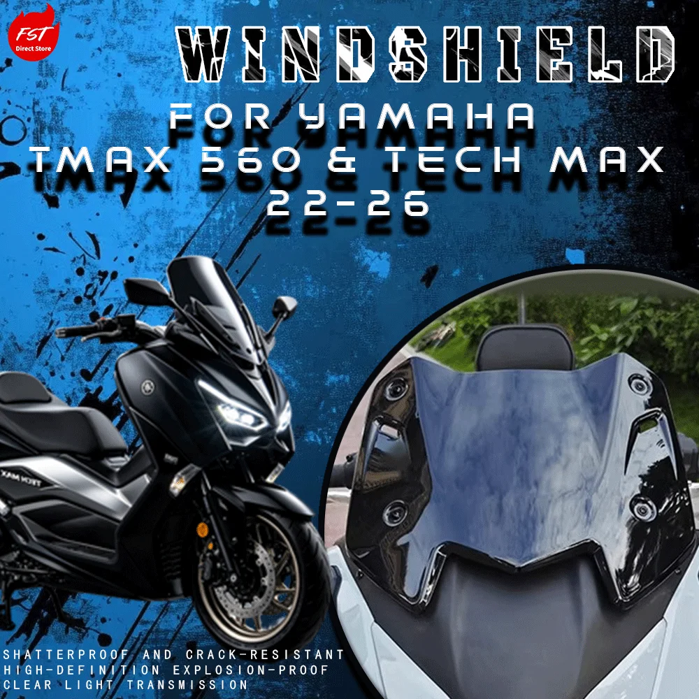 

Гоночный обтекатель ветрового стекла для Yamaha TMAX 560 Tech MAX 2025, модифицированные детали
