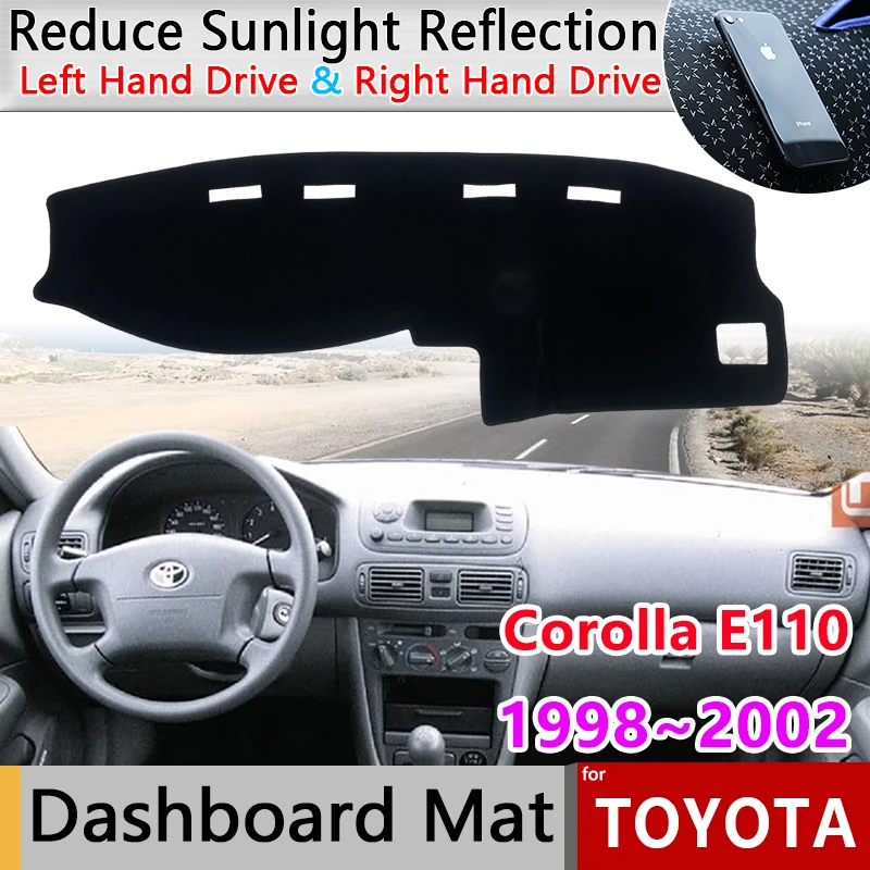 for Toyota Corolla E110 Sprinter Carib 1998~2002 Car Liner Anti-Slip Mat Dashboard Cover Pad Sunshade Dashmat Carpet Accessories