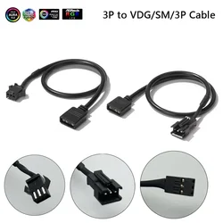 5V 3Pin to 3Pin VDG/SM/3Pin ARGB SYNC Adapter Cable Extension Wire  for AURA AS-US/MSI Gigabyte Motherboard SYNC PC Accessories