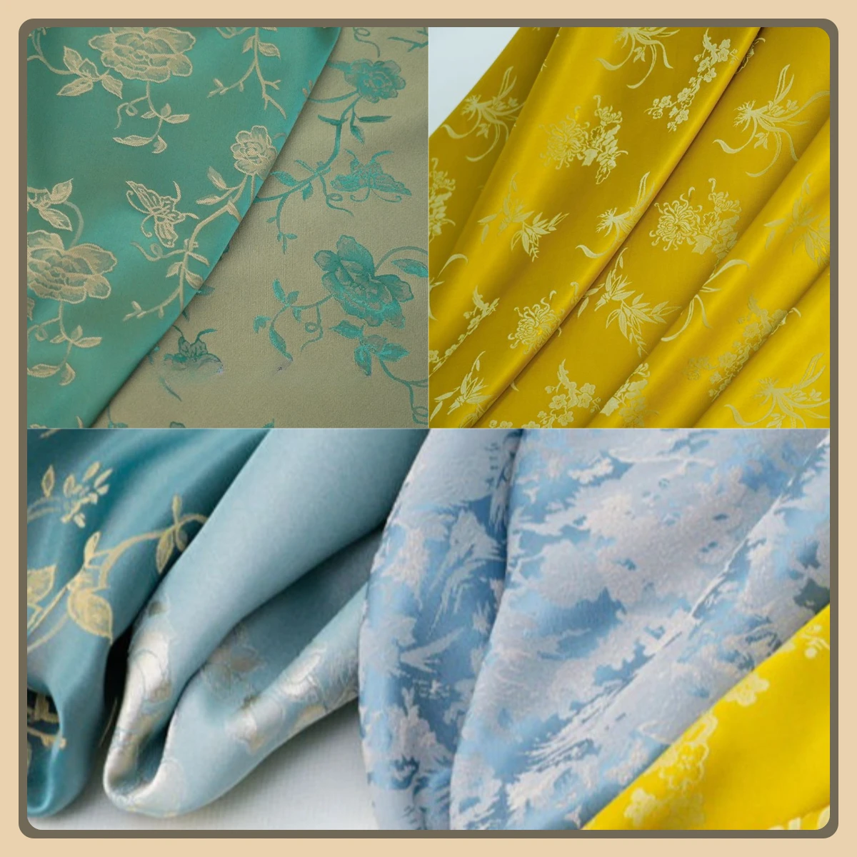 

Ancient style jacquard silk fabric for traditional Chinese cheongsam face front skirt robe dress DIY material