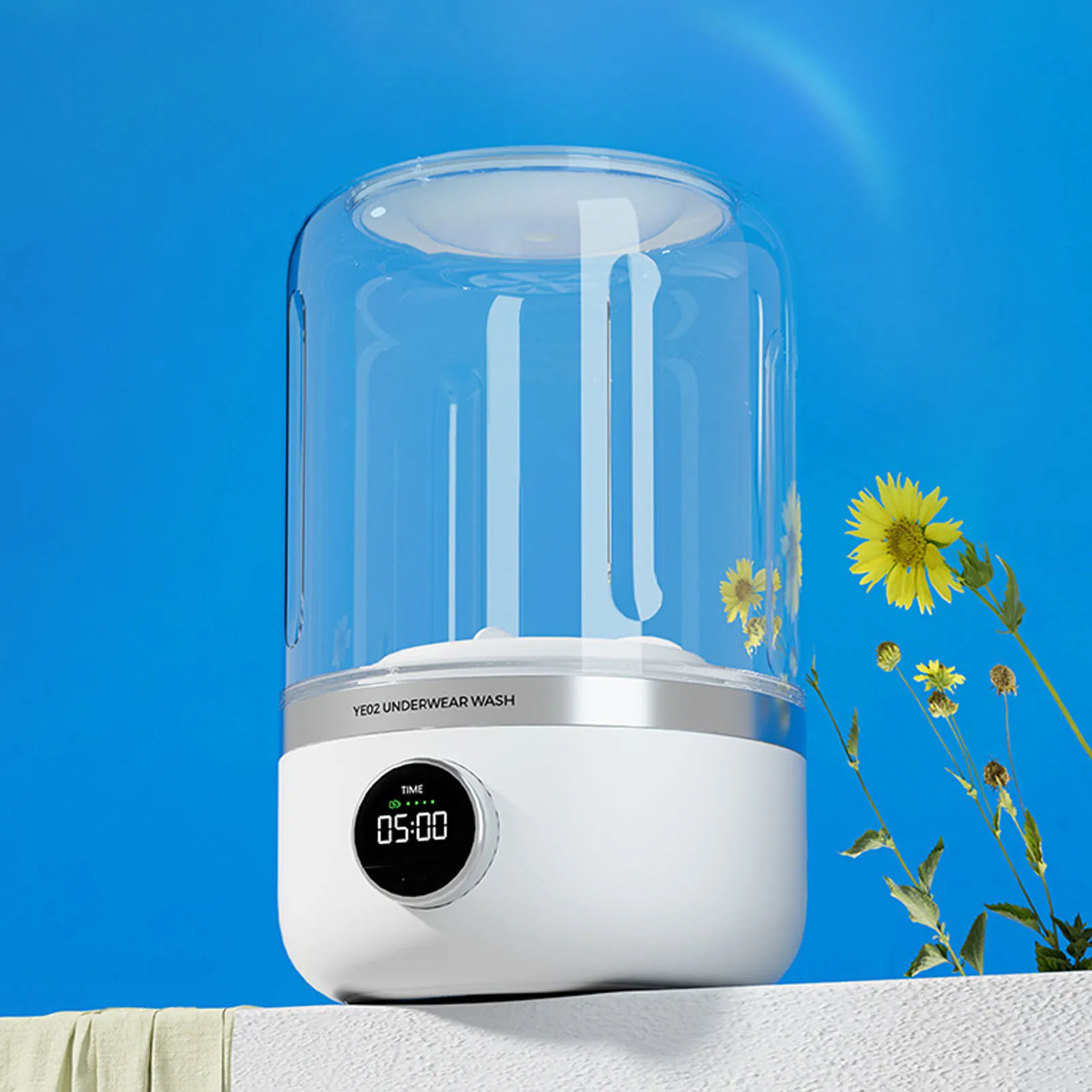 

Portable Washing Machine, Quiet, Rechargeable, Mini Laundry Washer, Underwear, Baby Clothes, Small Items, 10W