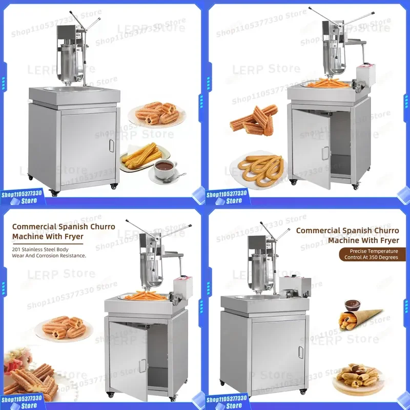Commercial 5L Spanish Fritters Machine All Stainless Steel Electric Fryer 30L with Drain Valve Professional Manufacturer for