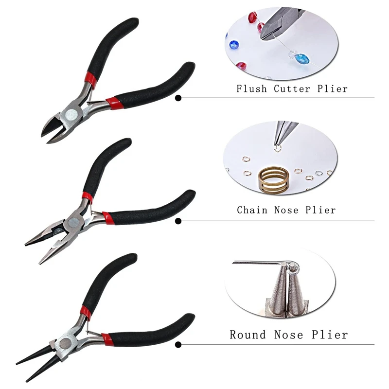 9 Pcs Jewelry Pliers Tools Jeweler Making Plier Wire Cutter Plier For Jewelry Repair Jewelry Making Supplies Set