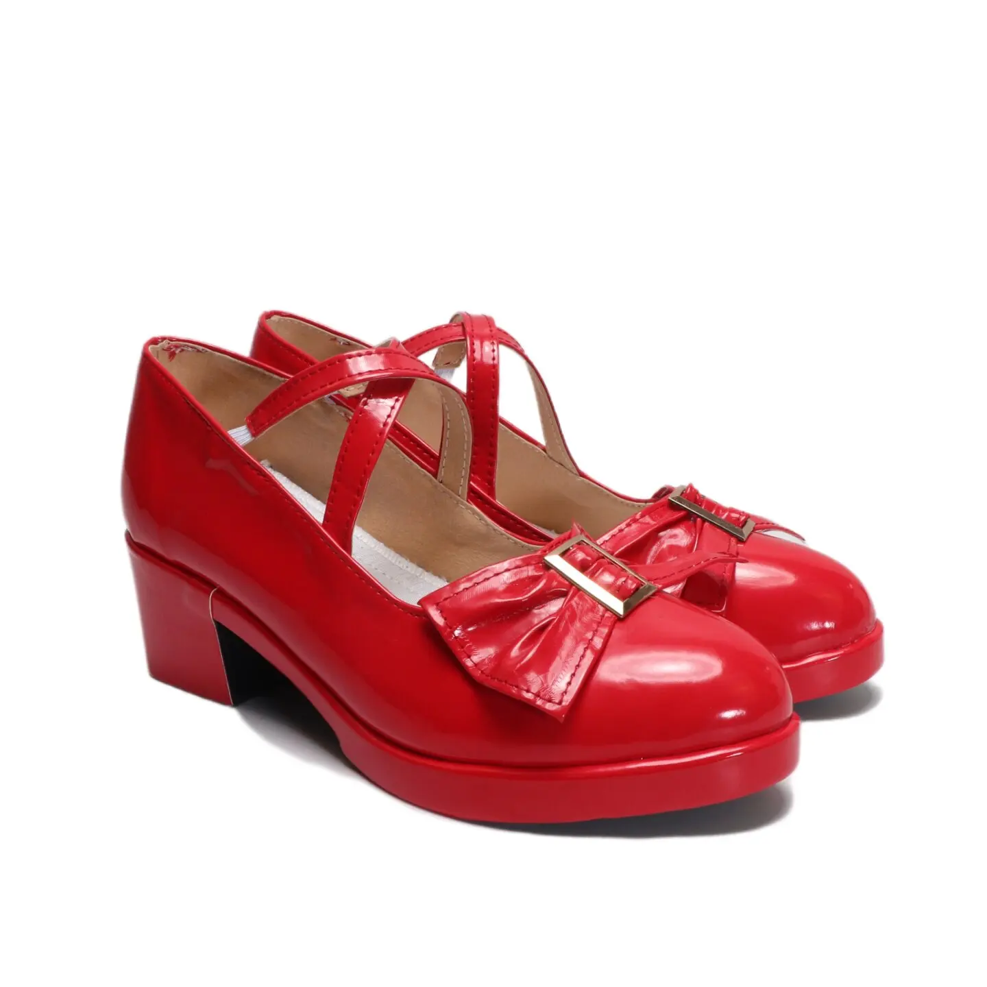Anime Touhou Project Remilia Scarlet Cosplay Shoes Red Short PU Leather Boots For Halloween Carnival