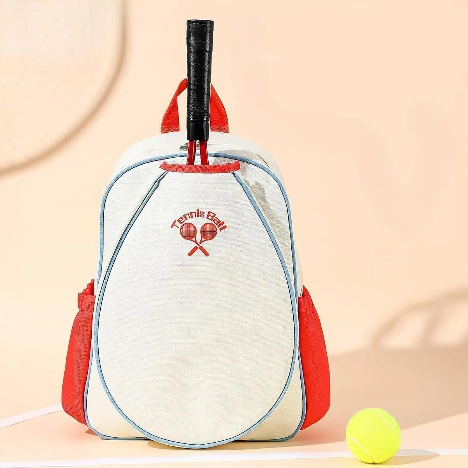 Polyester Tennis Backpack Large Storage Bag for Pickleball Paddle Pick Ball Outdoor Sport Organizer