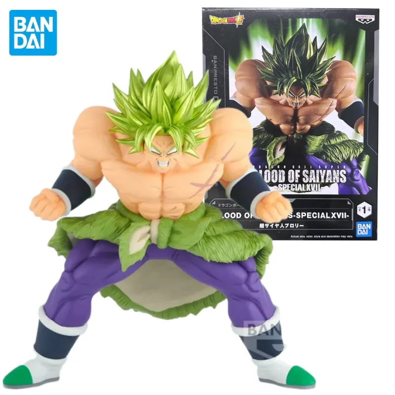 В наличии оригинальная фигурка Bandai Banpresto Dragon Ball Z Blood Of Saiyans Specialxvii Broly, аниме-фигурка, модель, коллекция игрушек из ПВХ, подарок