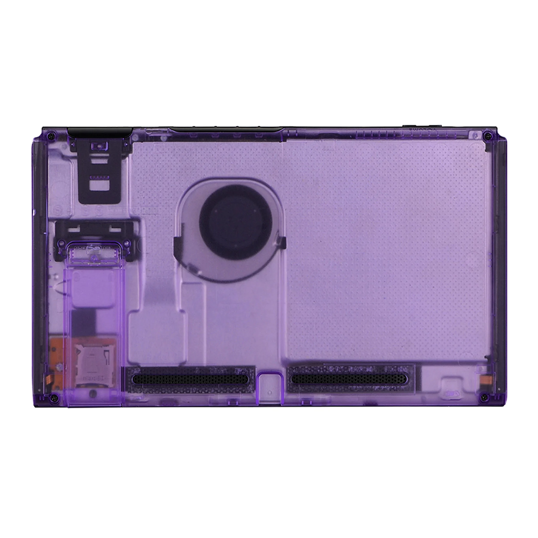 eXtremeRate Back Plate W/Kickstand Replacement Housing Shell Case for Nintendo Switch Console -  Clear Atomic Purple