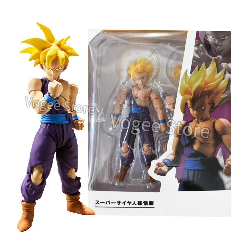 Shf Dragon Ball Son Gohan figura de acción PVC colección móvil muñeca Anime Super Saiyan ssj2 Gohan Trunks estatuilla modelo juguete para regalo